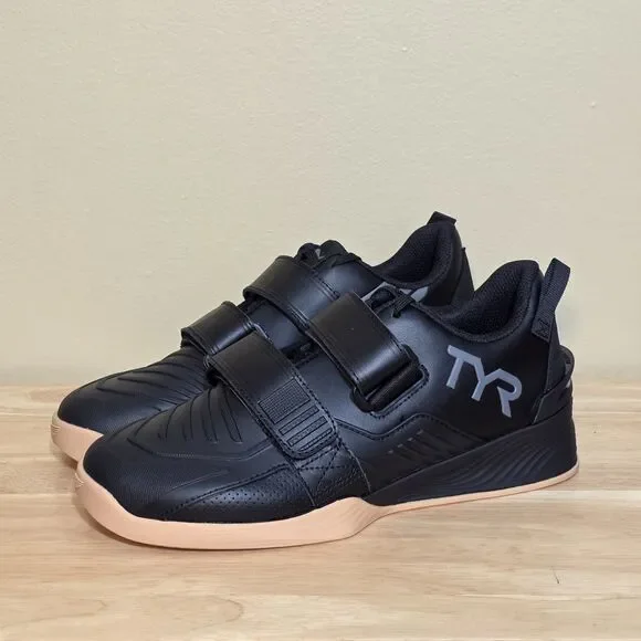 TYR L-2 Lifter Weightlifting Shoes Black Gum Grey Men's Size 8 Women's 9.5